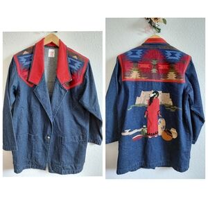 Denim Jacket Southwestern Design